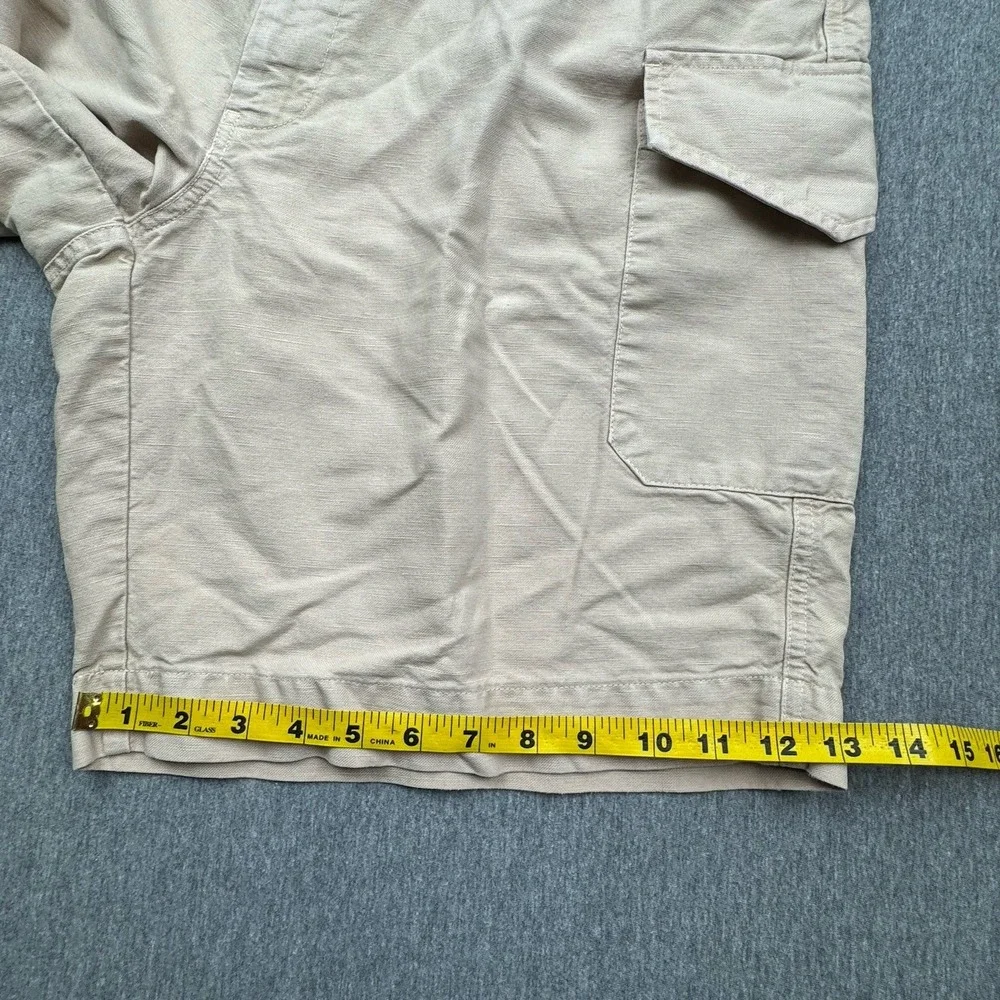 Polo Ralph Lauren Mens Sz XL 38x10 Cargo Linen Blend Shorts Preppy Casual VTG